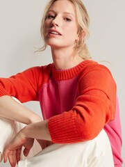 Joules Sasha Colour Block Raglan Jumper - Image 5 of 9