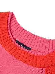 Joules Sasha Colour Block Raglan Jumper - Image 8 of 9