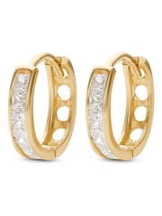Beaverbrooks 9ct Cubic Zirconia Hoop Earrings - Image 1 of 4