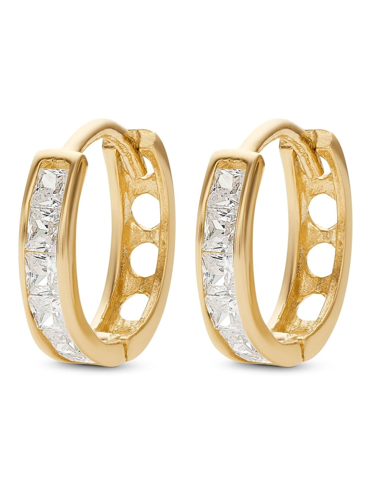 Beaverbrooks 9ct Cubic Zirconia Hoop Earrings - Image 1 of 4