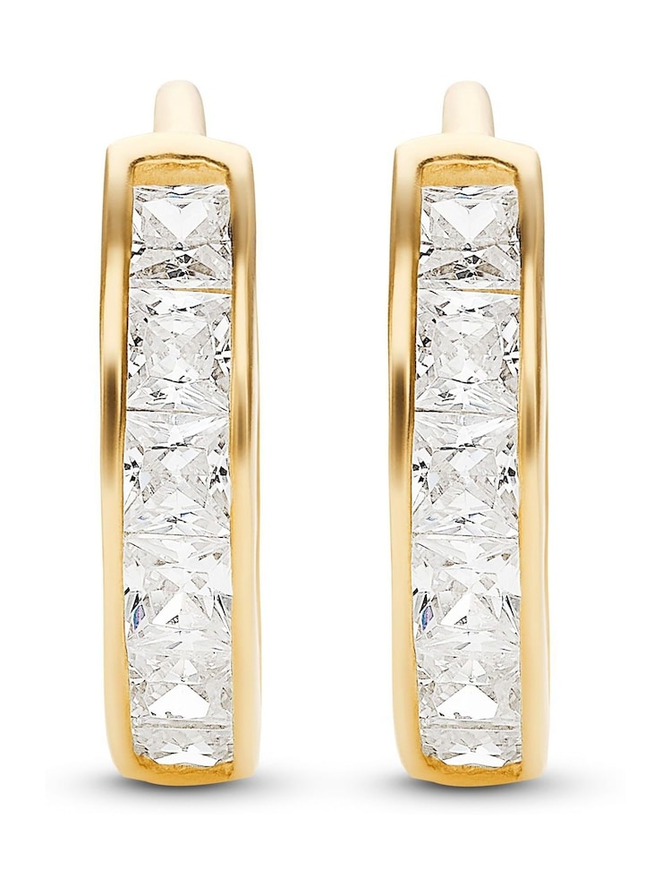 Beaverbrooks 9ct Cubic Zirconia Hoop Earrings - Image 2 of 4