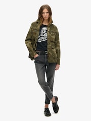 Superdry Jet Black 100% Cotton Embellished Poster Fitted T-Shirt - Image 2 of 5