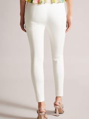 Ted Baker Natural Liroi High Waisted Leggings with Faux Popper Details - Image 2 of 4