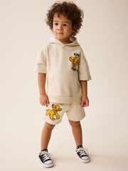 Ecru 100% Cotton Lion King Hoodie and Shorts Set (3mths-7yrs) - Image 1 of 7