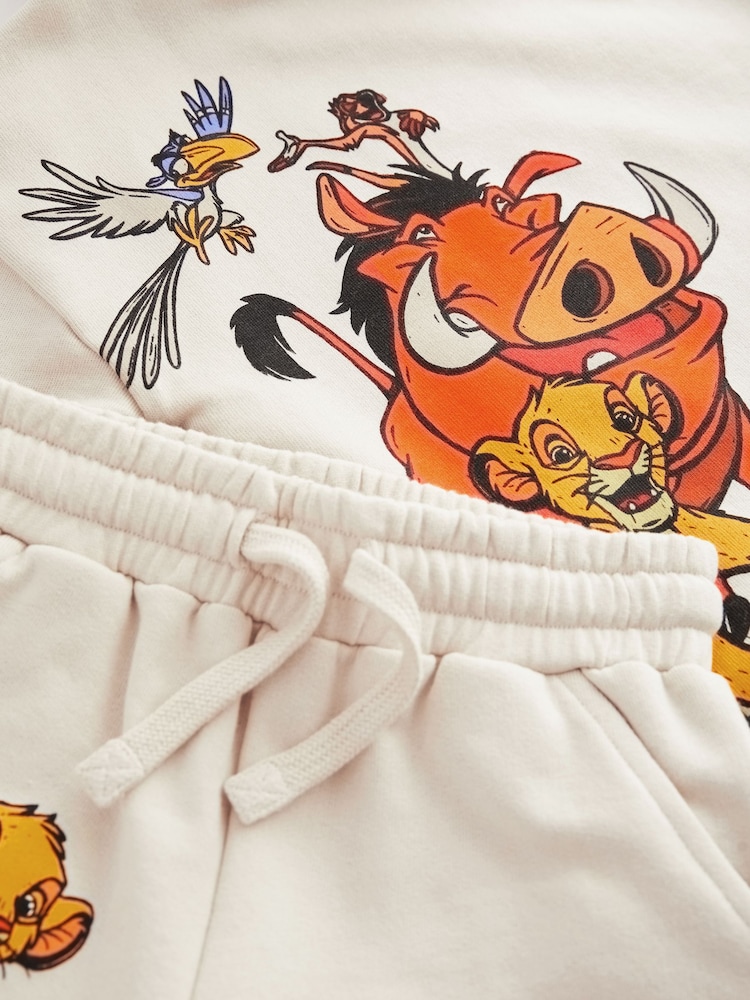 Ecru 100% Cotton Lion King Hoodie and Shorts Set (3mths-7yrs) - Image 7 of 7