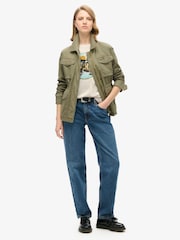 Superdry Oat Cream Marl Travel Souvenir Relaxed T-Shirt - Image 3 of 5