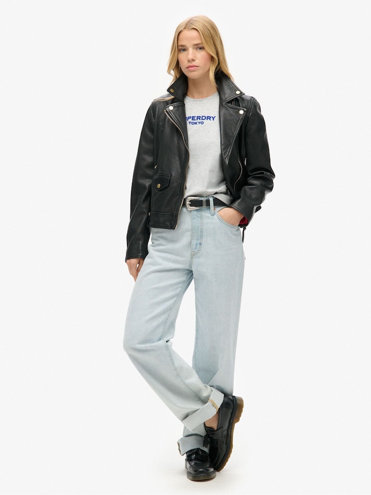Gris azulado jaspeado - Camiseta deportiva ajustada con gráfico Luxe de Superdry - Imagen 2 de 4 Gris azulado jaspeado - Camiseta deportiva ajustada con gráfico Luxe de Superdry - Imagen 2 de 4