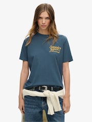 Superdry Ink 100% Cotton Tokyo Rhinestone Relaxed T-Shirt - Image 1 of 4