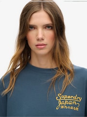 Superdry Ink 100% Cotton Tokyo Rhinestone Relaxed T-Shirt - Image 3 of 4