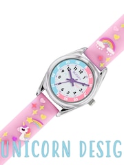 Peers Hardy Girls Purple Tikkers Silicone Strap 3D Unicorn Watch - Image 2 of 8