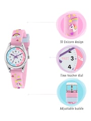 Peers Hardy Girls Purple Tikkers Silicone Strap 3D Unicorn Watch - Image 5 of 8