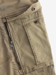 Stone Slim Fit Zip Detail Stretch Cargo Trousers - Image 12 of 14