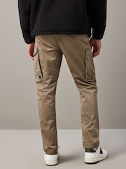 Stone Slim Fit Zip Detail Stretch Cargo Trousers - Image 5 of 14