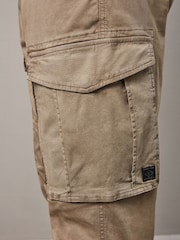 Stone Slim Fit Zip Detail Stretch Cargo Trousers - Image 8 of 14