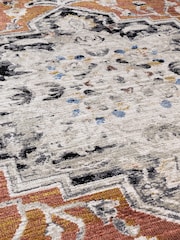 Asiatic Rugs Orange Sovereign Vintage Floral Rug - Image 4 of 4