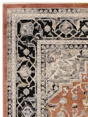 Asiatic Rugs Orange Sovereign Vintage Floral Rug - Image 5 of 8