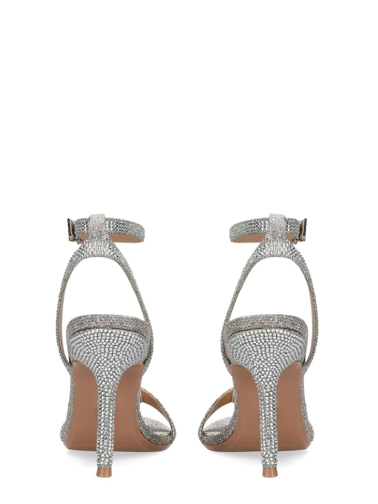 Carvela Silver Idol 100 Sandals - Image 2 of 3