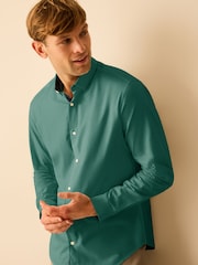 Blue Stretch Oxford Long Sleeve Shirt - Image 1 of 10