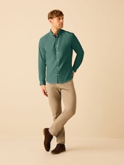 Blue Stretch Oxford Long Sleeve Shirt - Image 2 of 10
