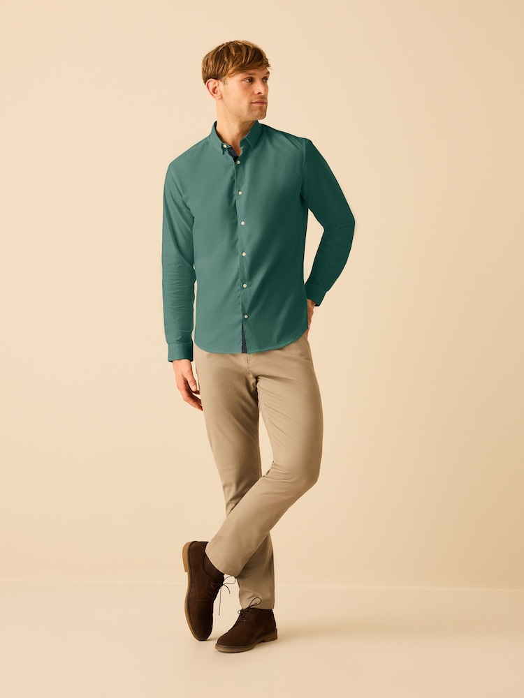 Blue Stretch Oxford Long Sleeve Shirt - Image 2 of 10