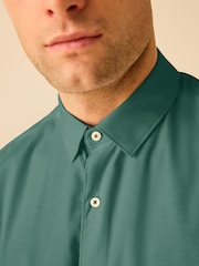 Blue Stretch Oxford Long Sleeve Shirt - Image 5 of 10