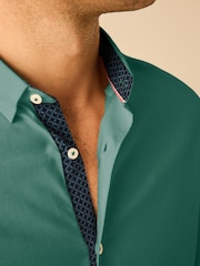 Blue Stretch Oxford Long Sleeve Shirt - Image 6 of 10
