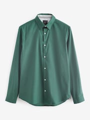 Blue Stretch Oxford Long Sleeve Shirt - Image 8 of 10