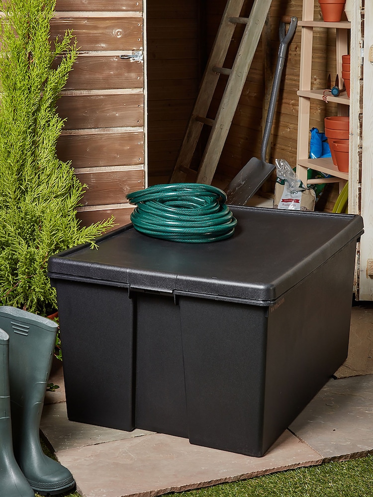 Wham Black 150L Recycled Plastic Storage Box and Lid - Image 1 of 5