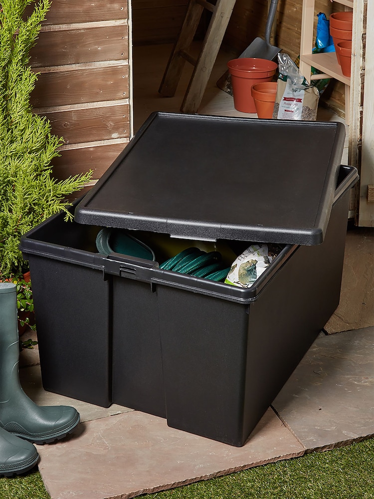 Wham Black 150L Recycled Plastic Storage Box and Lid - Image 2 of 5