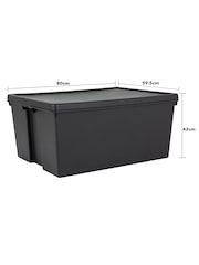 Wham Black 150L Recycled Plastic Storage Box and Lid - Image 5 of 5