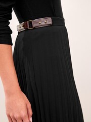 Black Midi Pleated Skirt - Image 4 of 6
