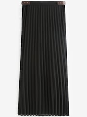 Black Midi Pleated Skirt - Image 5 of 6