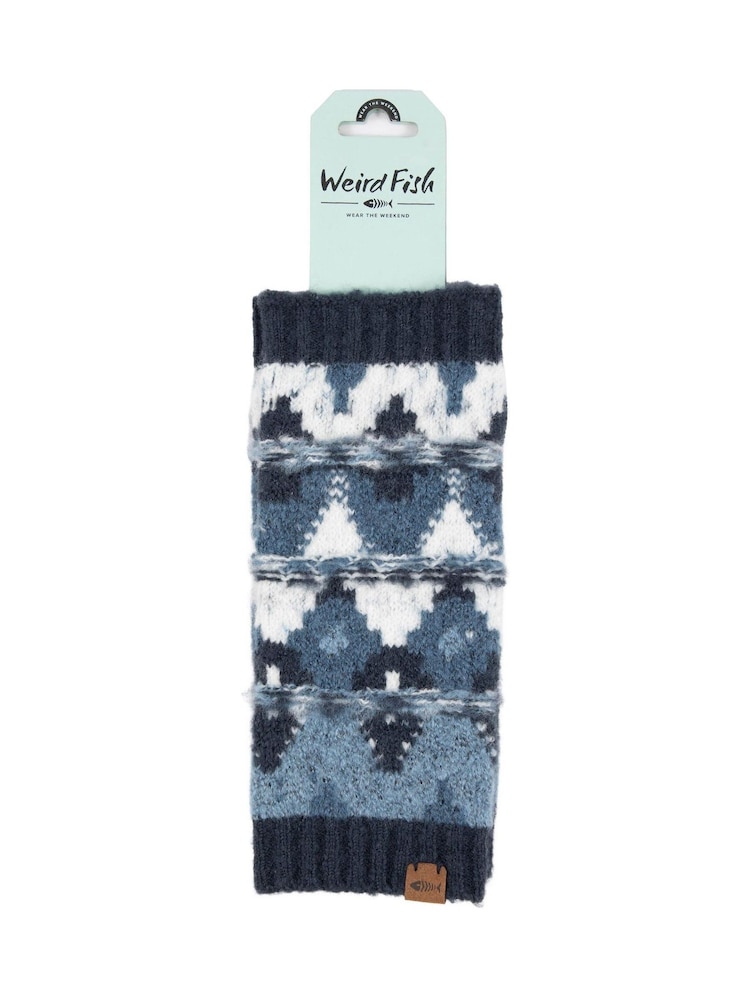 Weird Fish Blue Shutt Fair Isle Wristwarmer - Image 1 of 3