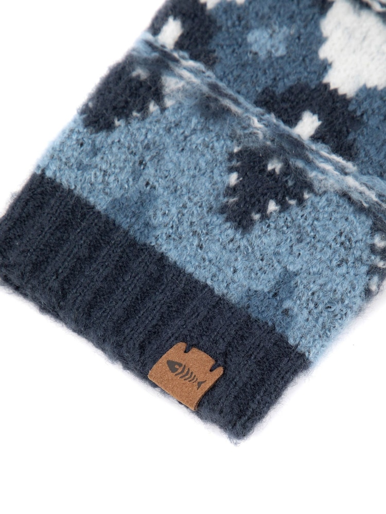Weird Fish Blue Shutt Fair Isle Wristwarmer - Image 3 of 3