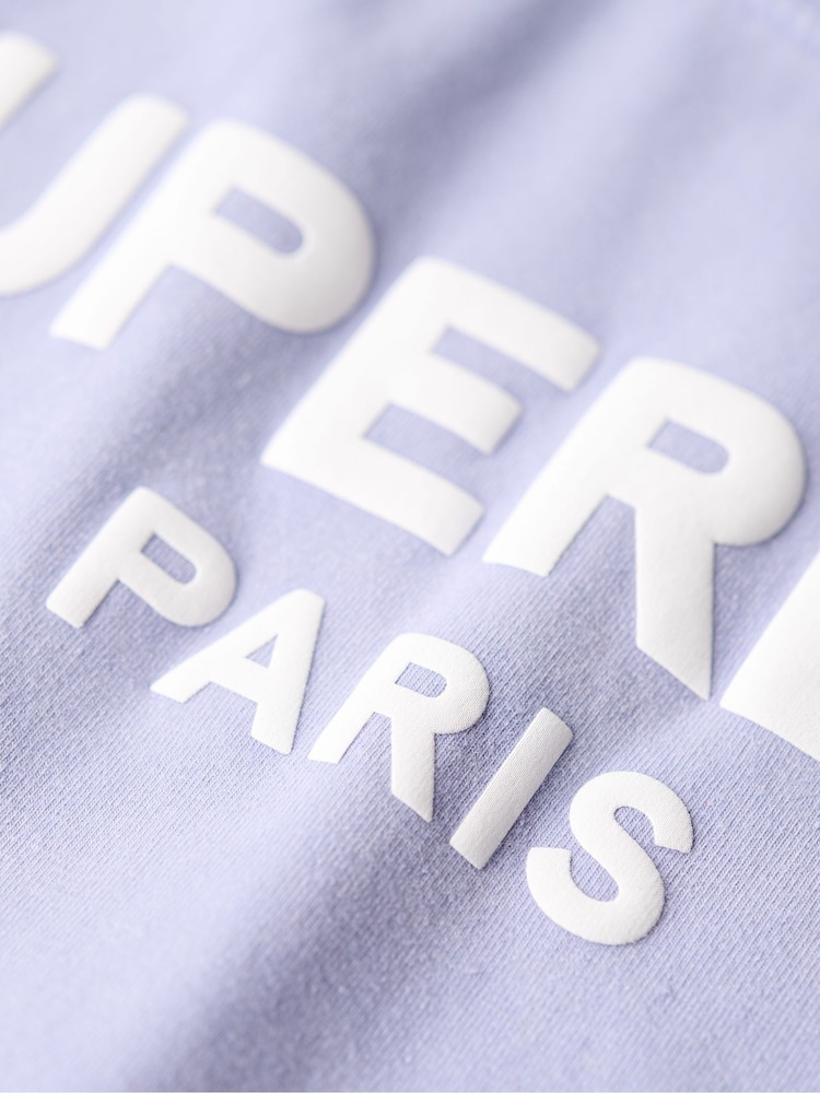 Superdry Dull Purple Sport Luxe Graphic Fitted T-Shirt - Image 5 of 5