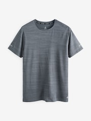 Slate Grey Short Sleeve Tee Active Mesh Training T-Shirt - Image 1 of 5