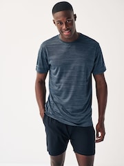 Slate Grey Short Sleeve Tee Active Mesh Training T-Shirt - Image 2 of 5
