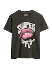 Superdry Washed Black Lo-Fi Punk Poster Relaxed 100% Cotton T-Shirt - Image 4 of 6
