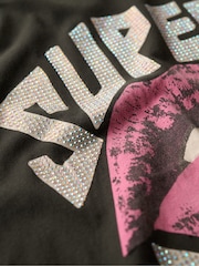 Superdry Washed Black Lo-Fi Punk Poster Relaxed 100% Cotton T-Shirt - Image 5 of 6