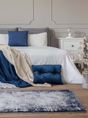 Asiatic Rugs Blue Kuza Border Rug - Image 1 of 6
