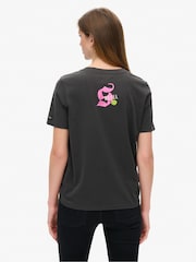 Superdry Bison Black Lo-Fi Punk Poster Relaxed 100% Cotton T-Shirt - Image 2 of 8