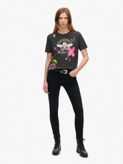 Superdry Bison Black Lo-Fi Punk Poster Relaxed 100% Cotton T-Shirt - Image 5 of 8