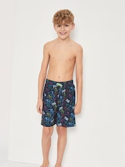 Harry Bear Blue Boys Gaming Swim Shorts - Image 1 of 4