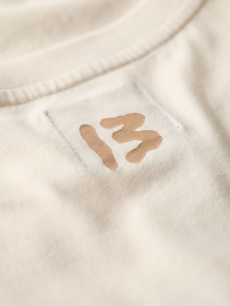 Superdry Cream 100% Cotton Tattoo Script Relaxed T-Shirt - Image 7 of 7