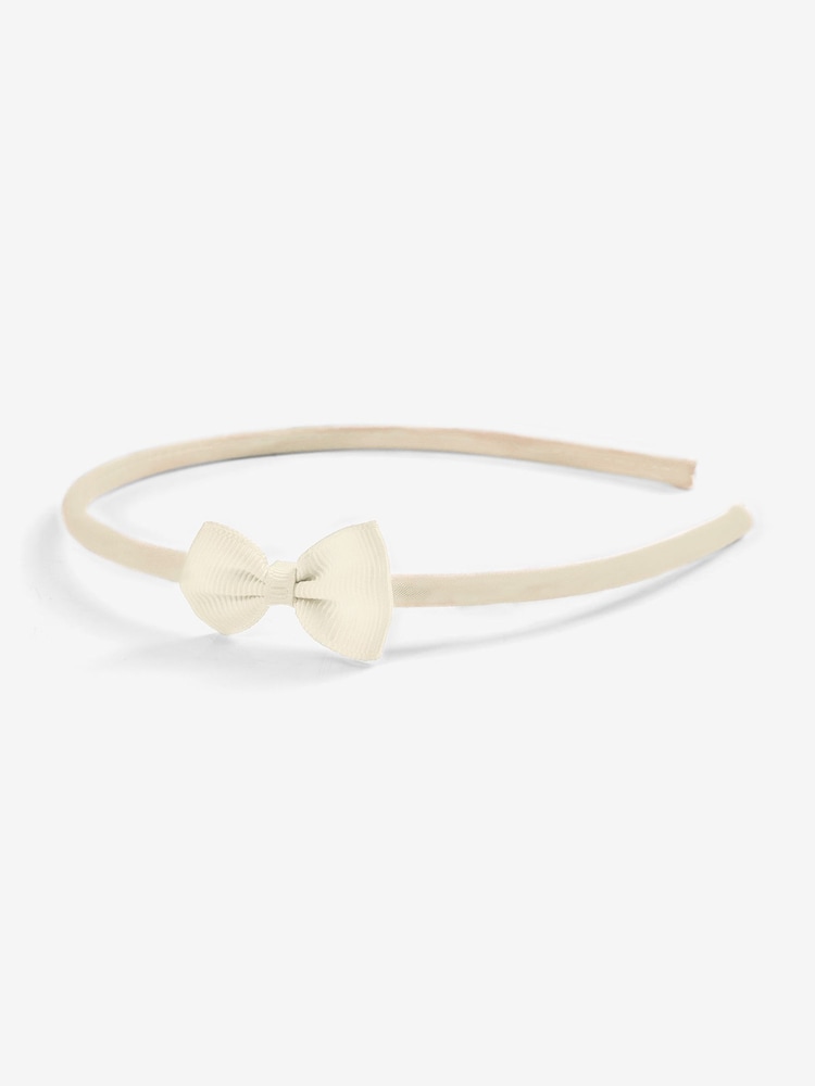 JoJo Maman Bébé Cream Bow Aliceband - Image 1 of 1 JoJo Maman Bébé Cream Bow Aliceband - Image 1 of 1
