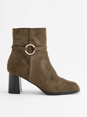 Kaki zelena - Gležnjarji s peto in oglatim sprednjim delom Forever Comfort® - Slika 4 iz 7