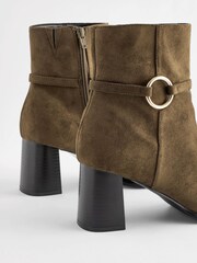 Kaki zelena - Gležnjarji s peto in oglatim sprednjim delom Forever Comfort® - Slika 5 iz 7