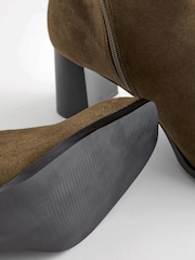 Kaki zelena - Gležnjarji s peto in oglatim sprednjim delom Forever Comfort® - Slika 6 iz 7