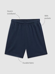 Navy Blue Single Sports Shorts (3-16yrs) - Image 6 of 6