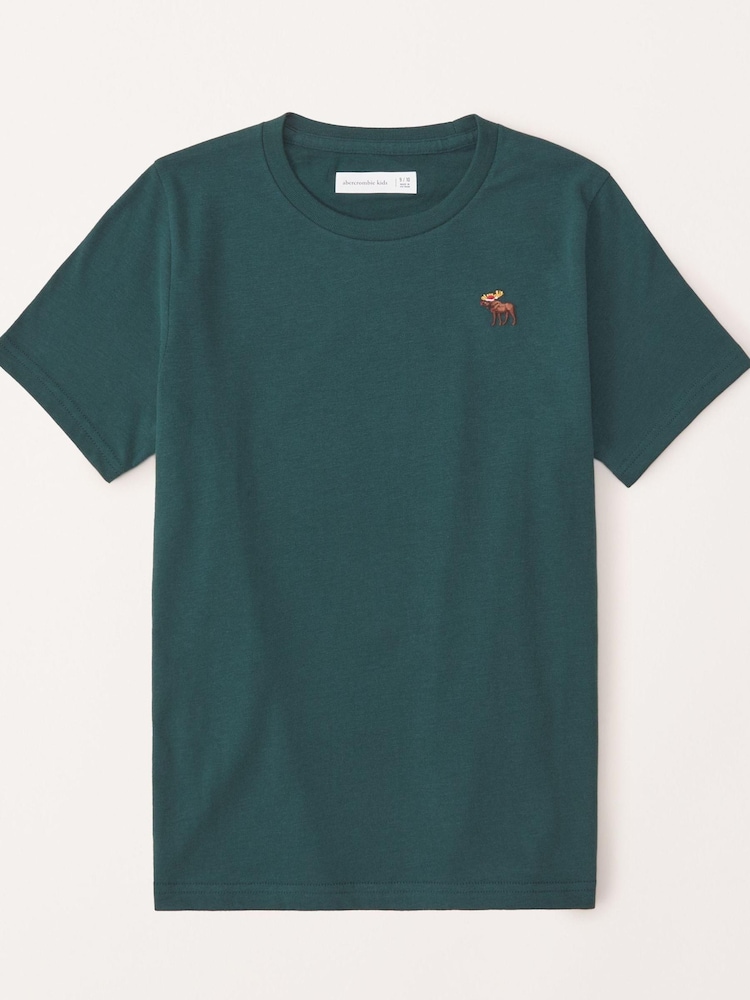 Abercrombie & Fitch Green Moose Logo T-Shirt - Image 1 of 4